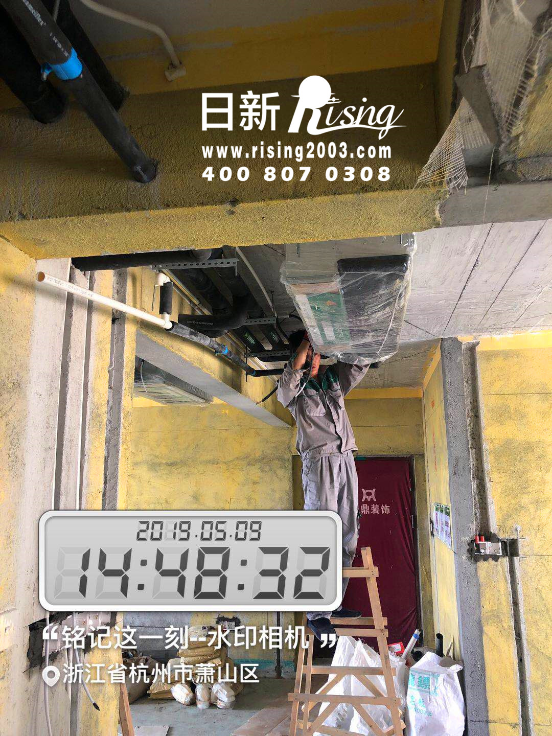 风冷热泵系统：钱塘御景6-#项目空调阶段