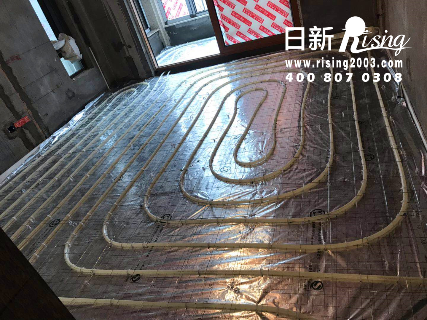 风冷热泵系统：柯桥元垄龙湾府62-#项目地暖阶段