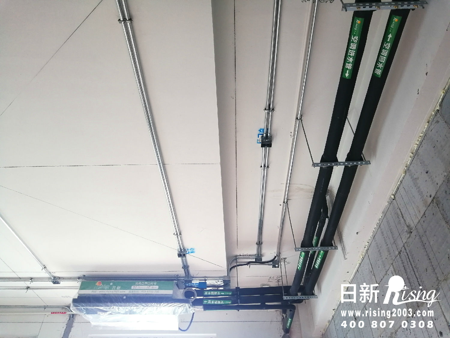 风冷热泵系统：滨江华家池别墅项目空调阶段