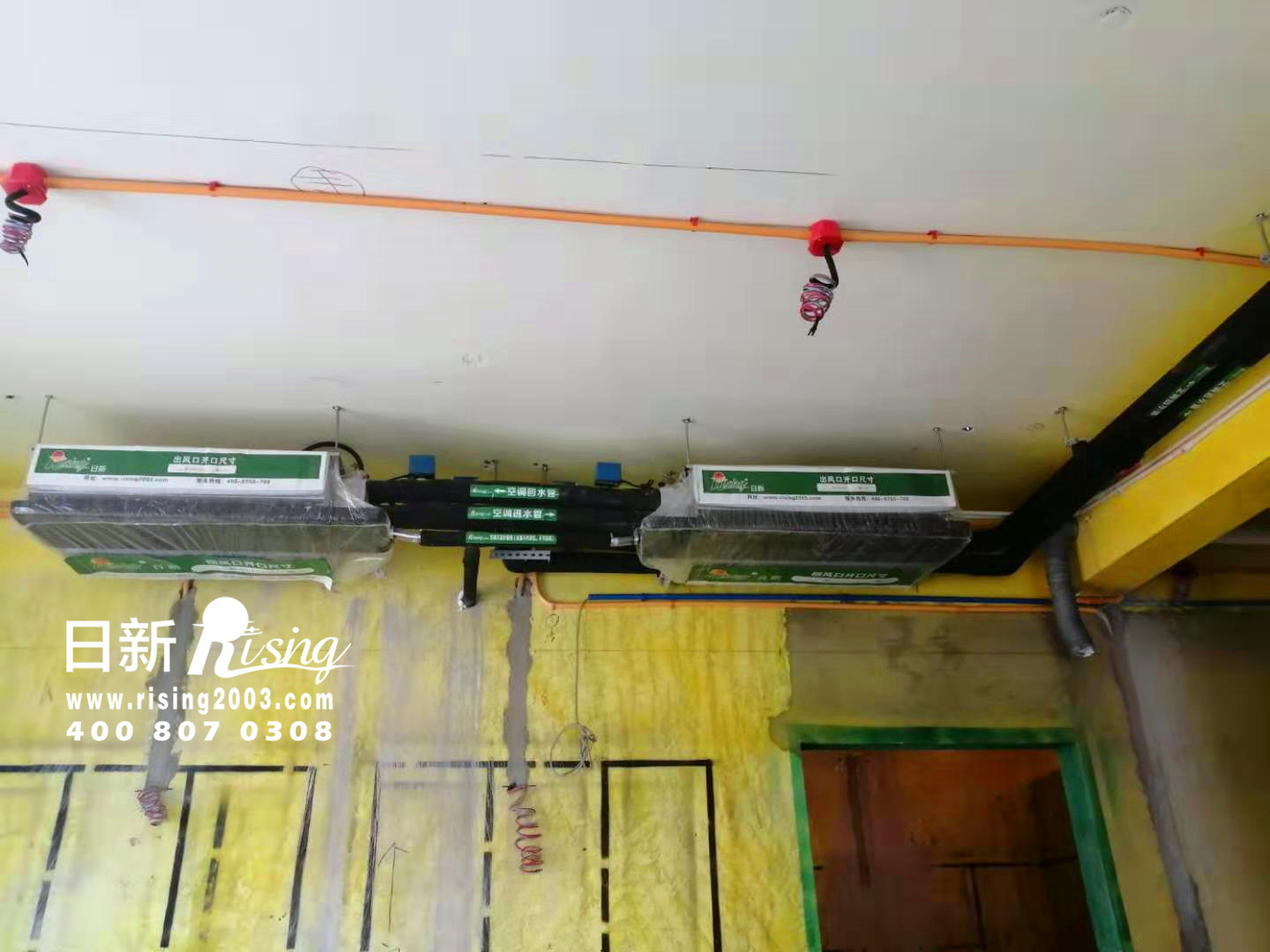 风冷热泵系统：上虞尚御府项目空调阶段