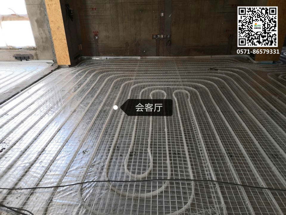 安吉自建别墅地源热泵项目地暖阶段