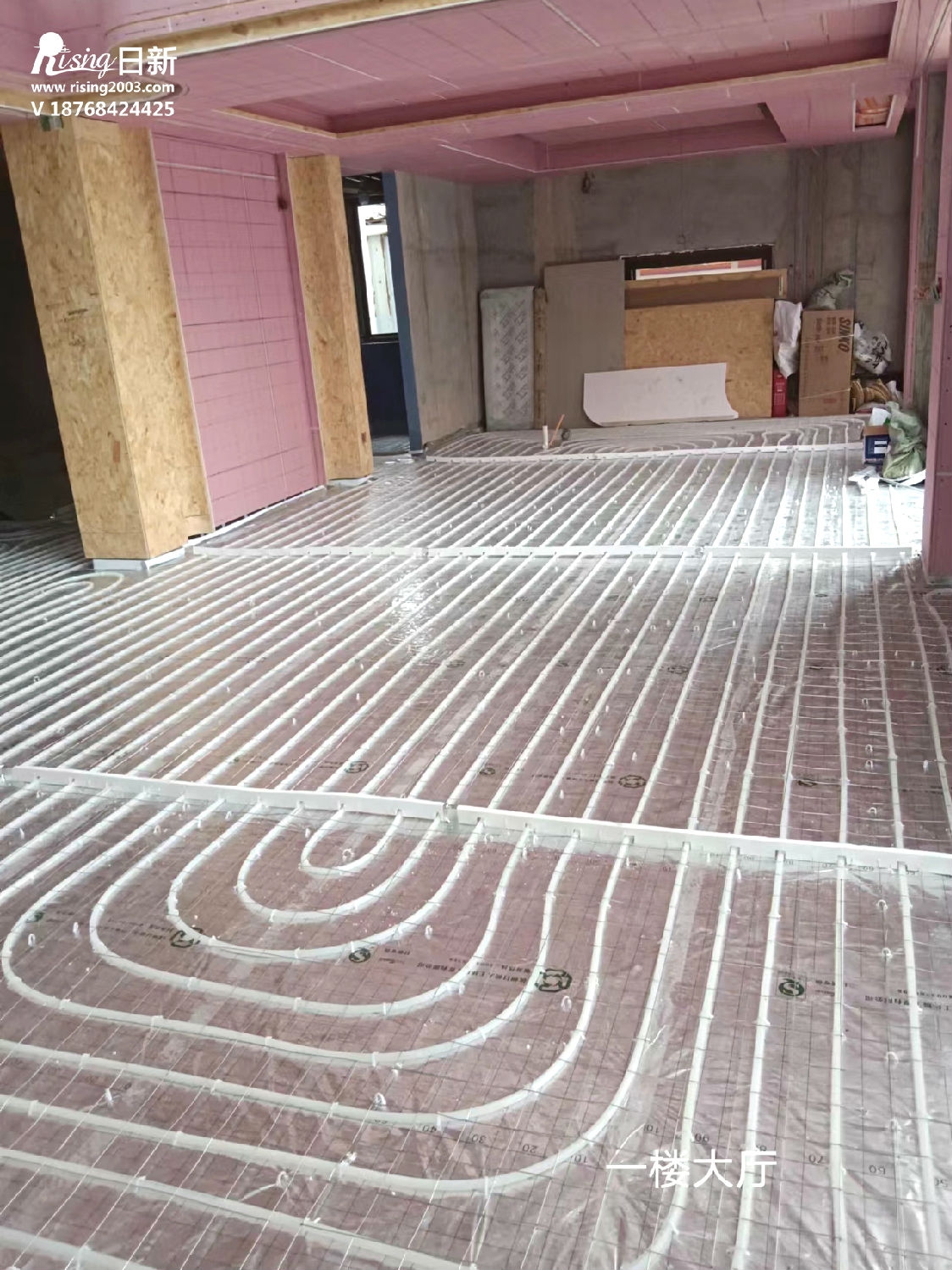 富阳自建房地源热泵项目地暖阶段