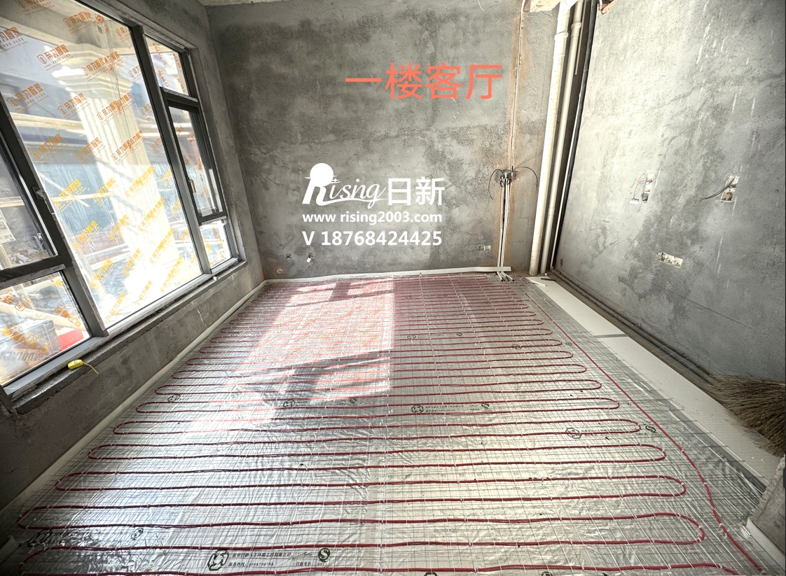景瑞原墅别墅地源热泵项目地暖阶段