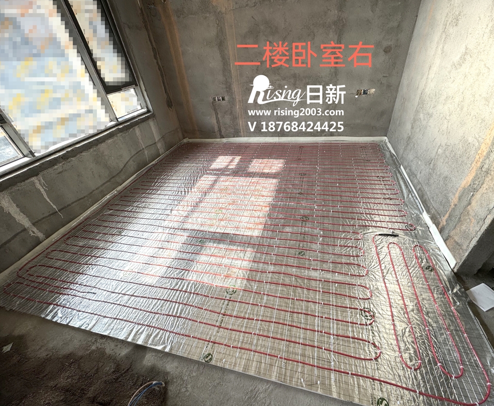 景瑞原墅别墅地源热泵项目地暖阶段