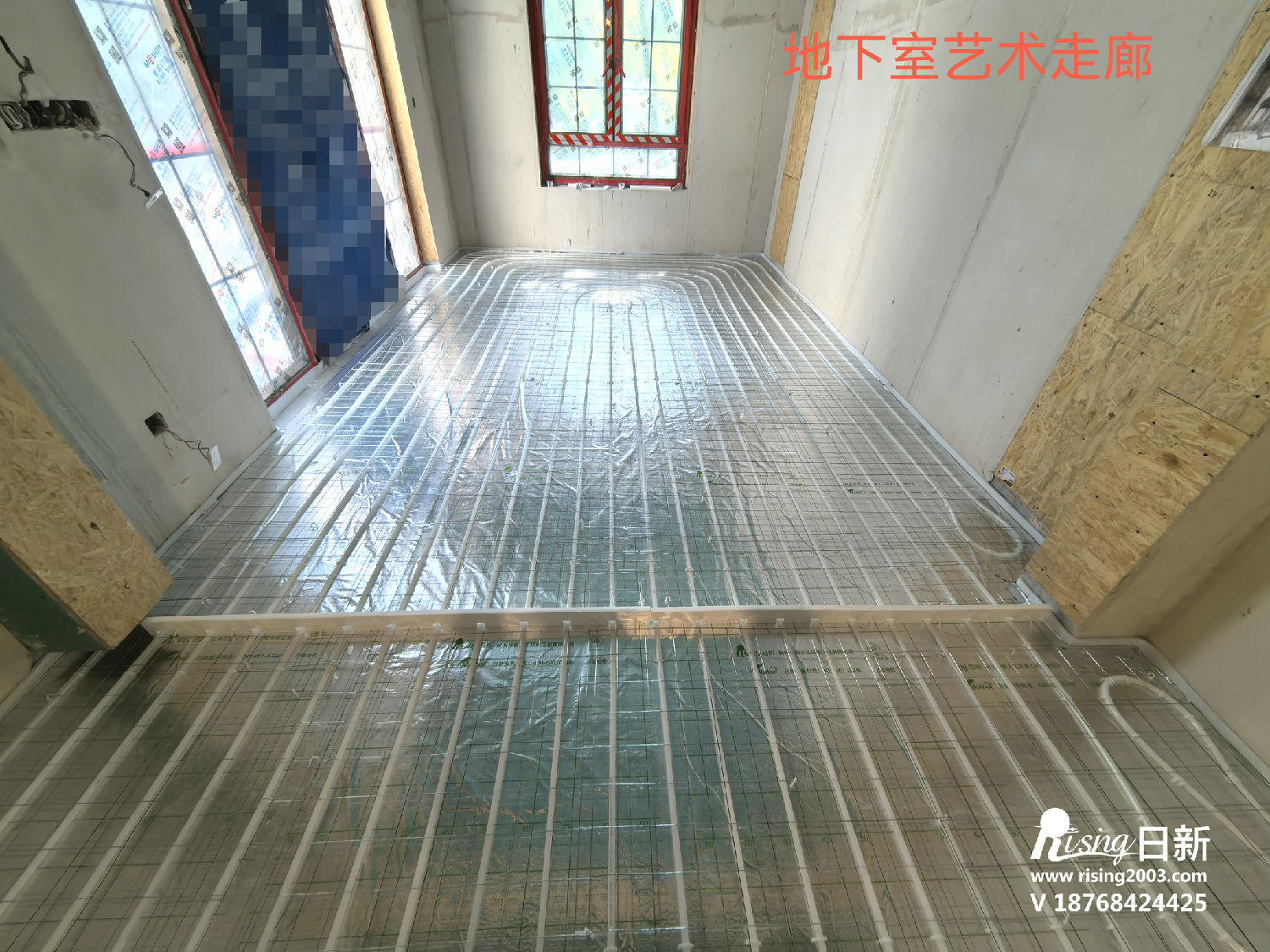 九溪玫瑰园别墅风冷热泵系统项目地暖阶段